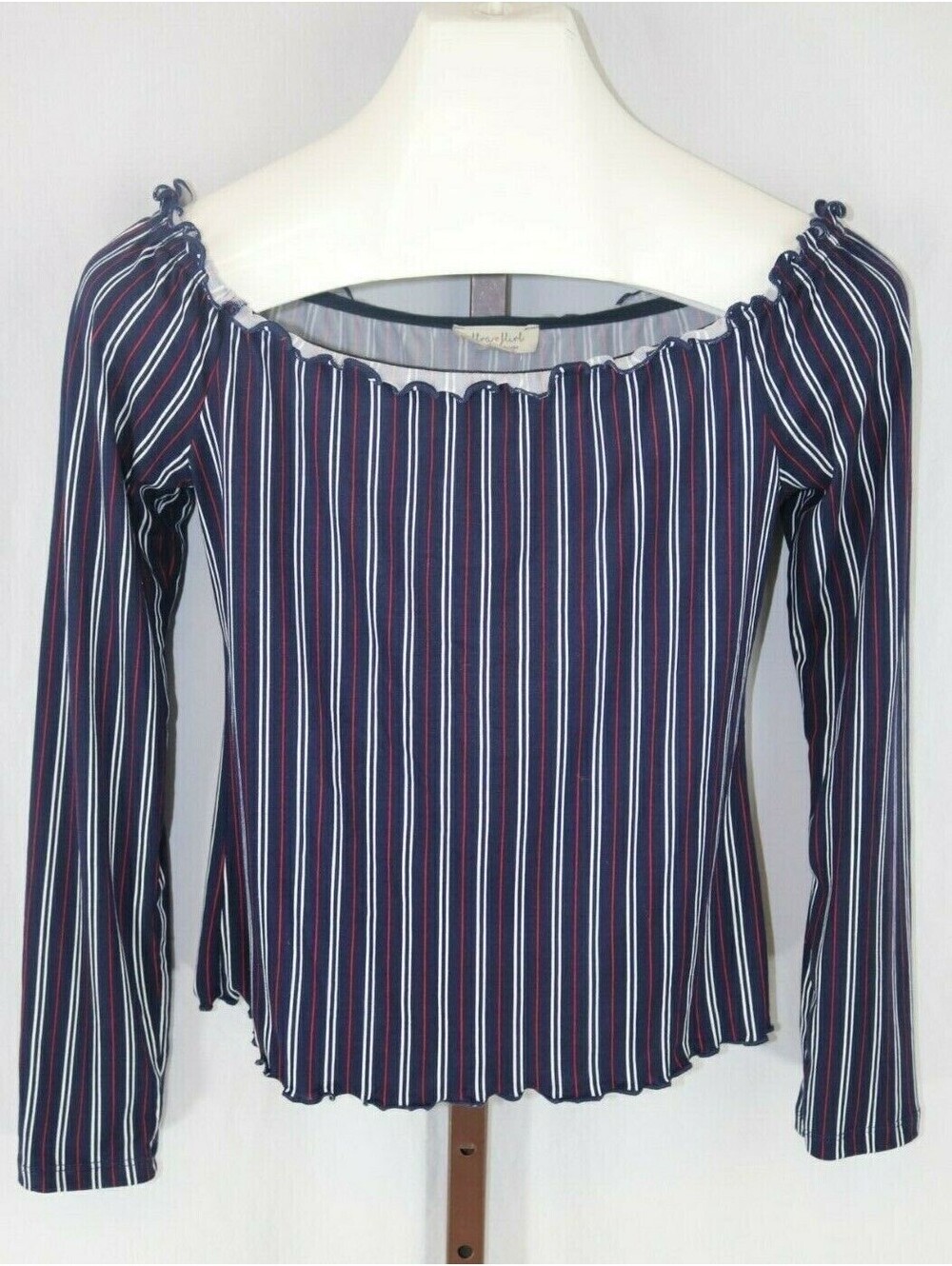 Ultra Flirt Womens Stripted Top Size L
